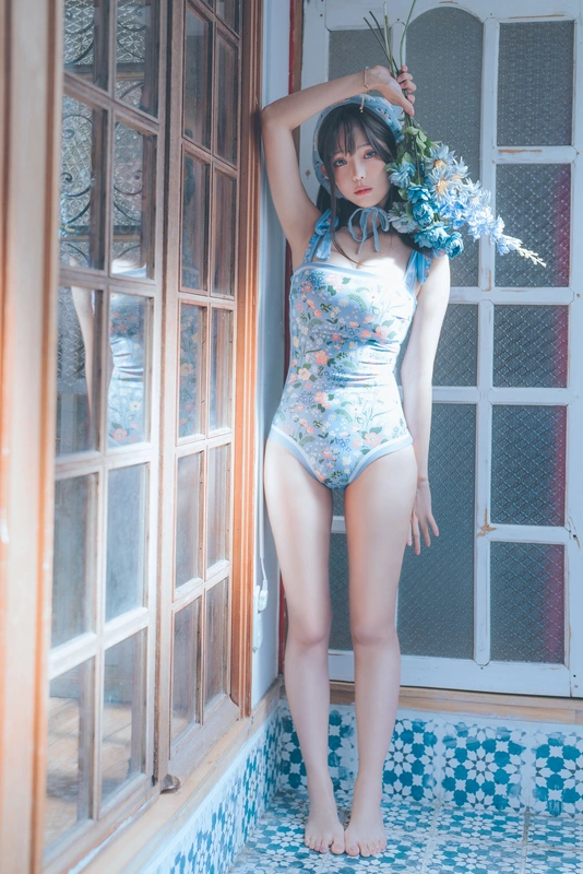 2023.august D-復古水藍花 Vintage Aqua Blossom - ElyEE子
